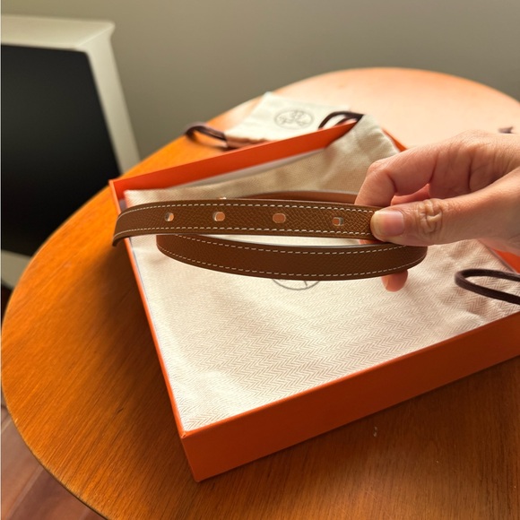 Hermes Pop-H Belt, Gold with silver hardware, size 75 main image 4